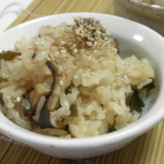 超簡単　干ししいたけご飯。