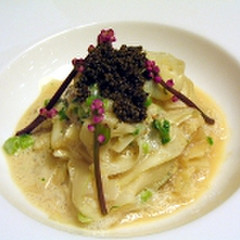 大根パスタ豆乳ゆず胡椒クリーム