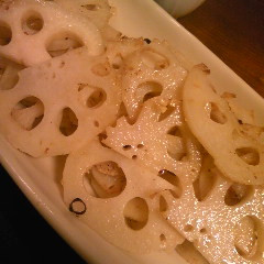 レンコンのペペロンチーノ