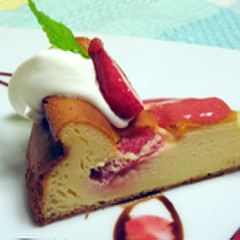 いちごのベイクドチーズケーキ