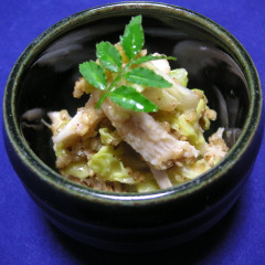 旬の野菜と鶏の胡麻和え