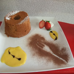 ココアシフォンケーキ♡バレンタイデザイン