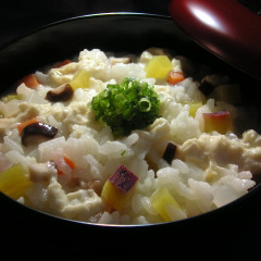 具沢山の豆乳雑炊