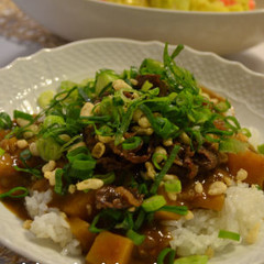 ♪★ぶっかけ牛すじねぎカレー★さくっ！とろとろ和風仕上げ♪ 