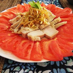 塩麹蒸し鶏の葱ソースがけ