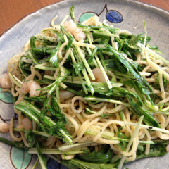 エビと水菜の和えそば