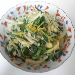 春菊とえのきの和えもの