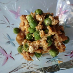 うすいえんどう豆の玉子とじ