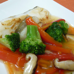タラのムニエル野菜あんかけ