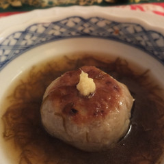 レンコンつくねのもずくあんかけ