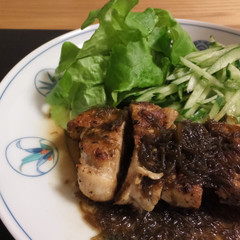 ローストチキンもずくバターソース