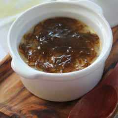 鰹だしもずくと豆乳の茶碗蒸し