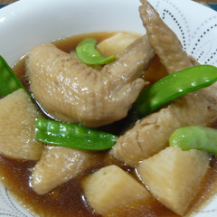 長イモと手羽先のほっこり煮
