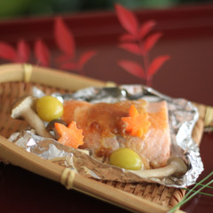 秋鮭の味噌マヨ焼き～吹き寄せ～