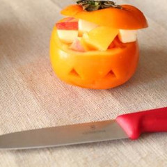 ハロウィン　柿のジャック・オーランタン