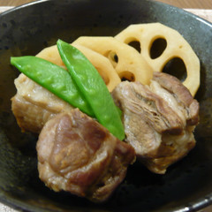 豚バラ肉とレンコンのオレンジ煮
