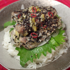 名物イワシのゴマ漬丼 