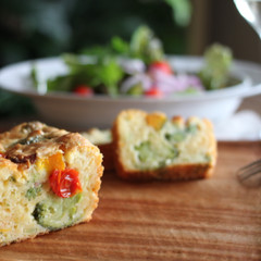 たっぷり野菜とチーズのケーク・サレ（基本の生地）