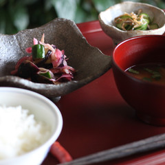 じゅんさいと甘湯葉の赤出汁
