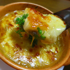 餅入りオニオングラタンスープ