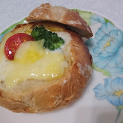 製菓用太白胡麻油を使ったグラタンパン
