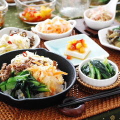 5種の常備菜＆鍋炊きご飯de簡単ビビンバ!!