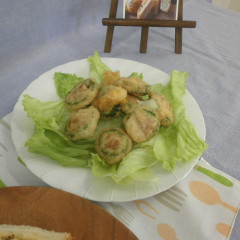 ゴーヤの肉詰め天婦羅