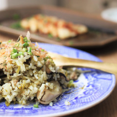 きのことキヌアの高菜炒飯