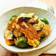 グリル野菜のネギ味噌和え