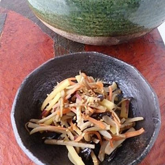 いろいろ野菜の千切りきんぴら
