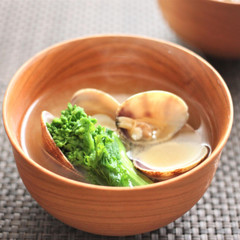 菜の花とあさりのお味噌汁