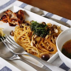 キノコの和風パスタ