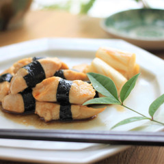 鶏ささみの磯部焼き　〜自家製焼き鳥たれ~