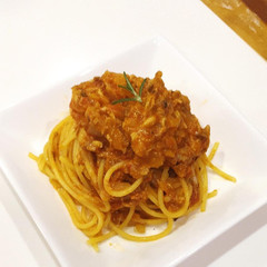 サバ缶でトマトクリームパスタ