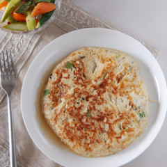 アスパラのオムレット 甘酒と味噌を隠し味に