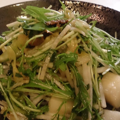 水菜と大根の漬物サラダ