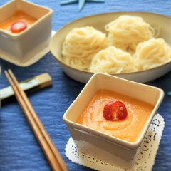 豆乳つけ麺　トマト味