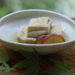 高野豆腐とさつまいものたいたん