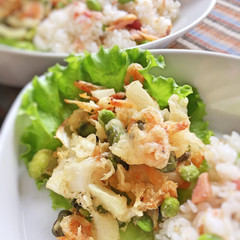 枝豆と桜海老のかき揚げ