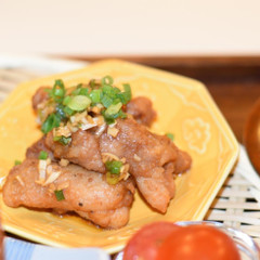 鶏のから揚げの薬味だれかけ