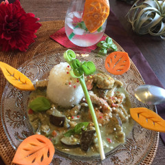 本格派！グリーンカレー⭐︎だけど辛くない！