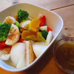 冬の温野菜サラダ　ゆずとオリーブのドレッシング
