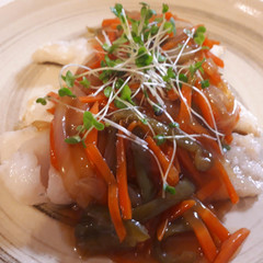鱈の野菜甘酢あんのせ