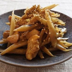 鶏とごぼうの炒め煮