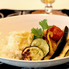 ココナッツカレーと夏野菜のグリル