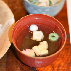 お麩とろろのお吸い物