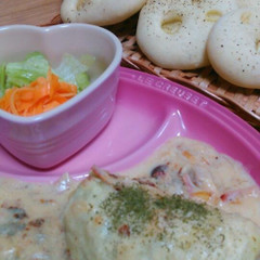 【パン＆料理】ロールキャベツ＆パン