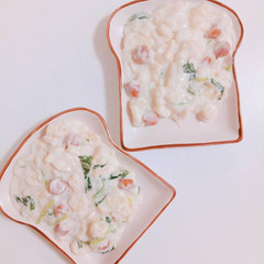 別茹で不要　フライパン１つでクリームパスタ