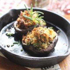 肉厚しいたけのマスタードパン粉焼き