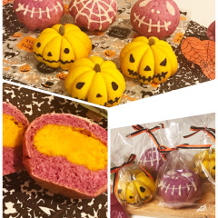 ハロウィンのかぼちゃパン２種